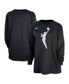 Nike Women's Black Wnba Jump Woman Logo Boyfriend Oversized Long Sleeve T-shirt