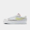 Nike Blazer Low Platform Sneaker In White/life Lime/team Orange/black