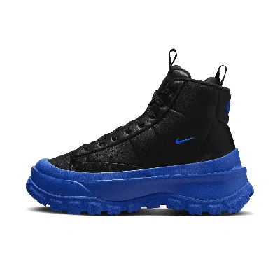 Nike Women's Blazer Roam Mid Winterized Shoes In Black/racer Blue 