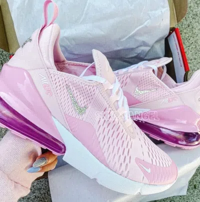Pre-owned Nike Women's Bling Crystal  Air Max 270 Pink