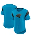 Nike Women's Blue Carolina Panthers Primary Logo Fashion Top In Blue,heather Black