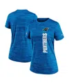 Nike Women's Blue Carolina Panthers Velocity Performance T-shirt In Blue