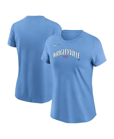 Nike Women's Blue Chicago Cubs City Connect Wordmark T-shirt