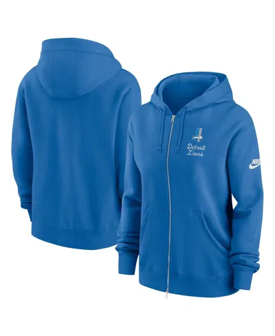 Nike Blue Detroit Lions Phoenix Rewind Full-zip Hoodie