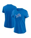 Nike Women's Blue Detroit Lions Primary Logo T-shirt In Blue