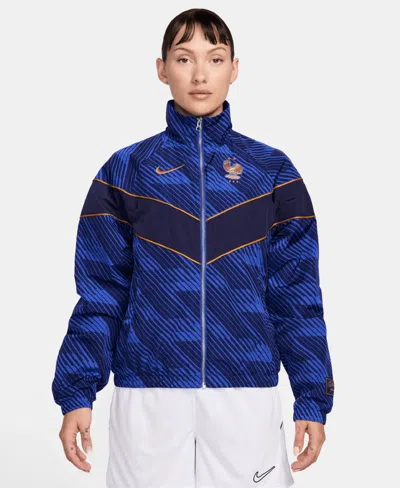 Nike Women's Blue France National Team Windrunner Uv Woven Full-zip Jacket In Multi