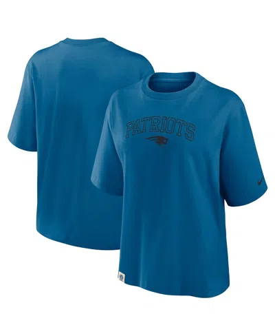 Nike Women's Blue New England Patriots Glory Arch Boxy T-shirt