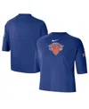 Nike Women's Blue New York Knicks 2024/25 City Edition Courtside Boxy T-shirt In Blue