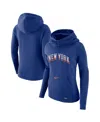 Nike Women's Blue New York Knicks 2024/25 City Edition Essential Club Pullover Hoodie In Blue