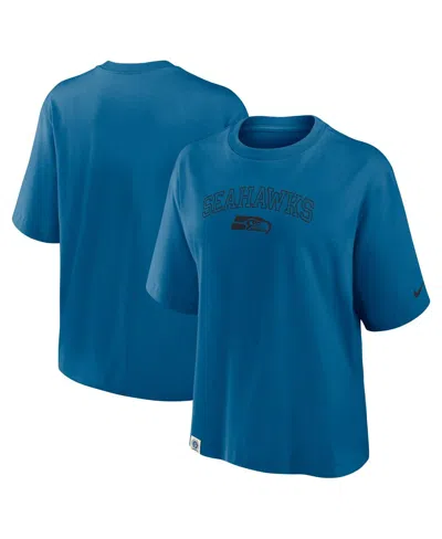 Nike Blue Seattle Seahawks Glory Arch Boxy T-shirt