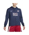 Nike Women's Blue Usa Basketball Authentic On-court Game Full-zip Jacket In Blue