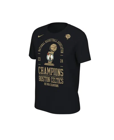 Nike Women's Boston Celtics 2024 Nba Finals Champions Locker Room T-shirt In Black