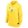 Nike Gold Boston Red Sox City Connect Authentic Collection Performance Pullover Hoodie In Yellow