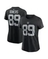 Nike Women's Brock Bowers Black Las Vegas Raiders Player Name Number T-shirt In Black