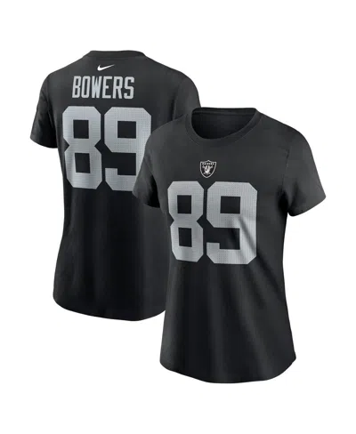 Nike Women's Brock Bowers Black Las Vegas Raiders Player Name Number T-shirt