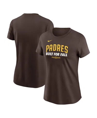 Nike Women's Brown San Diego Padres 2025 Mlb Postseason Authentic Collection T-shirt