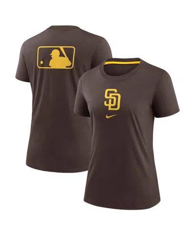 Nike Women's Brown San Diego Padres Authentic Collection Early Work Tri-blend T-shirt