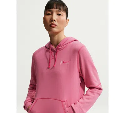 Nike Women's Brushed Fleece Pull-on Hoodie In Pink