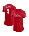 Nike Women's Bryce Harper Red Philadelphia Phillies Fuse Name Number T-shirt In Red