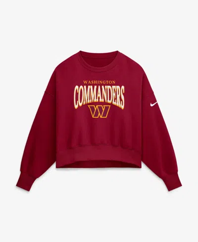 Nike Women's Burgundy Washington Commanders Oversized Phoenix Fleece Sweatshirt