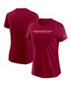 Nike Women's Burgundy Washington Football Team Logo Essential T-shirt In Burgundy