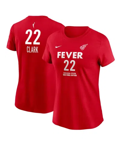 Nike Men's And Women's Caitlin Clark Red Indiana Fever 2024 Wnba Draft Rebel Edition Player Name Number T