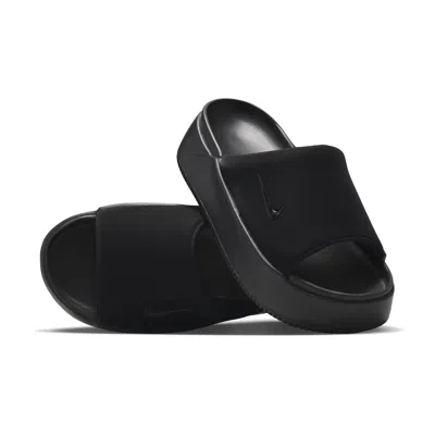 Nike Women's Calm Elevation Slides In Black