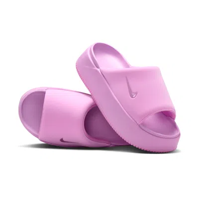 Nike Women's Calm Elevation Slides In Pink