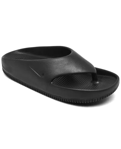 Nike Women's Calm Flip Flop Thong Sandals From Finish Line In Black