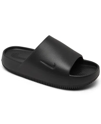 Nike Women's Calm Slide Sandals From Finish Line In Black
