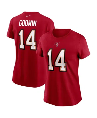 Nike Women's Chris Godwin Red Tampa Bay Buccaneers Name Number T-shirt