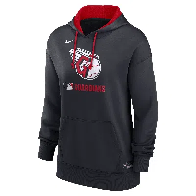 Nike Women's Cleveland Guardians Authentic Collection  Therma Mlb Pullover Hoodie In Blue