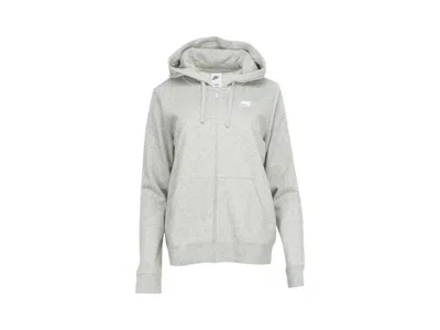 Pre-owned Nike Women's Club Fleece Hoodie In Dark Grey Heather In Gray