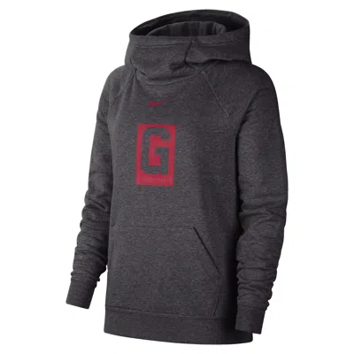 Nike Women's College Essential (georgia) Funnel-neck Hoodie In Black