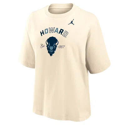 Nike Women's College (howard University) Boxy Cotton T-shirt In Neutral