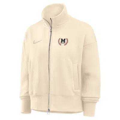 Nike Women's College (morehouse College)  Women's Phoenix Fleece Track Jacket In Brown