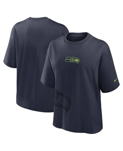 Nike Women's College Navy Seattle Seahawks Boxy T-shirt