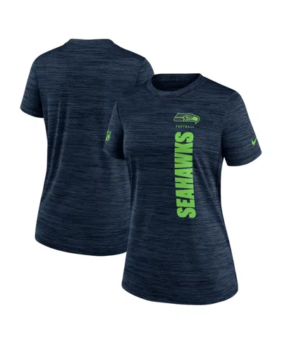 Nike Women's College Navy Seattle Seahawks Velocity Performance T-shirt