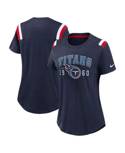 Nike Women's College Navy Tennessee Titans Historic Slub Fashion T-shirt