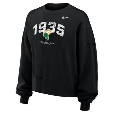 Nike Women's College Phoenix Fleece (norfolk State University) Crew-neck Sweatshirt In Black