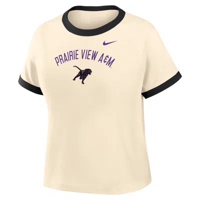 Nike Women's College (prairie View A&m University) Cropped Ringer T-shirt In Brown