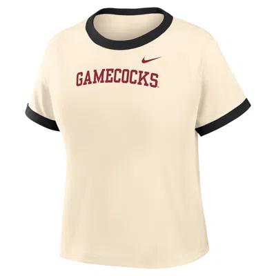 Nike Women's College (south Carolina Gamecocks) Ringer T-shirt In Neutral