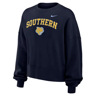 Nike Women's College (southern University And A&m) Phoenix Fleece Crewneck Sweatshirt In Blue