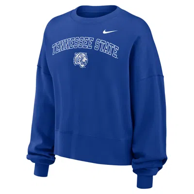 Nike Women's College (tennessee State University) Phoenix Fleece Crewneck Sweatshirt In Blue