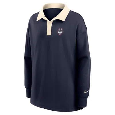 Nike Women's College (uconn) Long-sleeve Polo In Blue