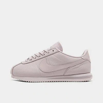 Nike Women's Cortez 23 Premium Leather Casual Shoes In Platinum Violet/platinum Violet
