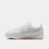 Nike Women's Cortez Leather Shoes In Summit White/light Silver/sail/light Bone