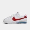Nike Women's Cortez Casual Shoes In White/varsity Red/varsity Blue