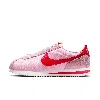 Nike Cortez Txt Sneakers In Rose-pink Suede And Fabric In Pink