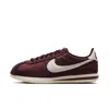 Nike Cortez Leather And Suede-trimmed Canvas Sneakers In Burgundy